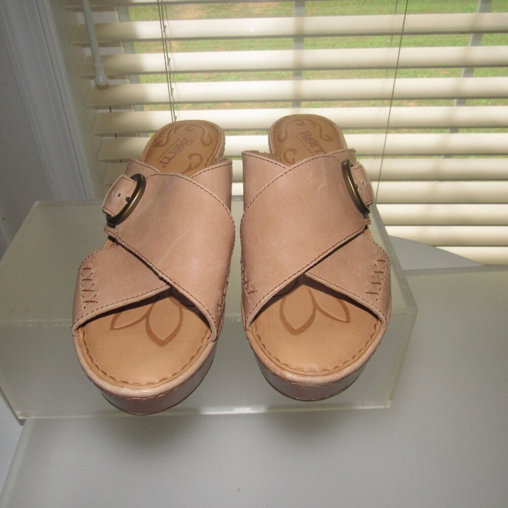 BORN Mai Wedge Sandals | Natural Leather Boho Comfort | Size 8M - Picture 3 of 6